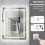 Led Backlit Light Badezimmer Spiegel Wandmontage Dimmer Makeup Spiegel 7