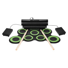 (Green) Portable Digital Stereo Electronic Drum Set