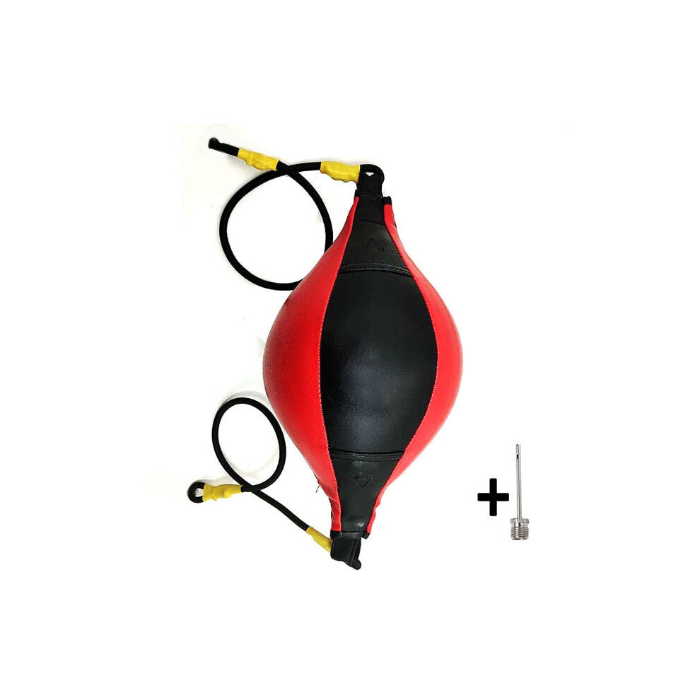 (Red-Black) Punching Ball Pear Boxing Bag Training Reaction Speed Balls Muay Thai Punch Fitness Sports Equipment