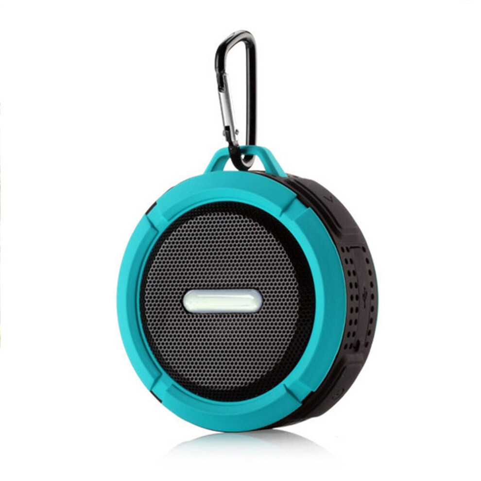 (Blue) Outdoor Waterproof BT Speaker, Wireless Portable Speaker with Enhanced 3D Stereo Bass Sound