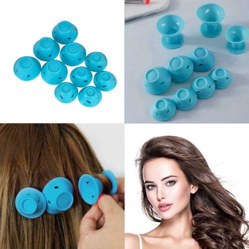 30PCS No Heat Silicone DIY Soft Magic Hair Curlers Rollers Tool 2