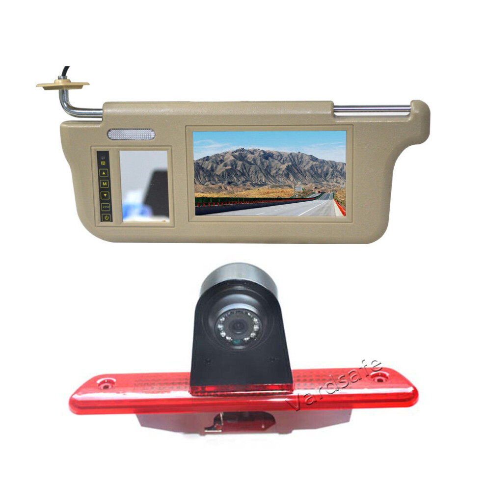 Sunvisor Monitor Rear View Screen & Reverse Camera For Citroen Jumpy / Peugeot Expert / Fiat Scudo / Toyota Proace (2007-2016) 764481232502