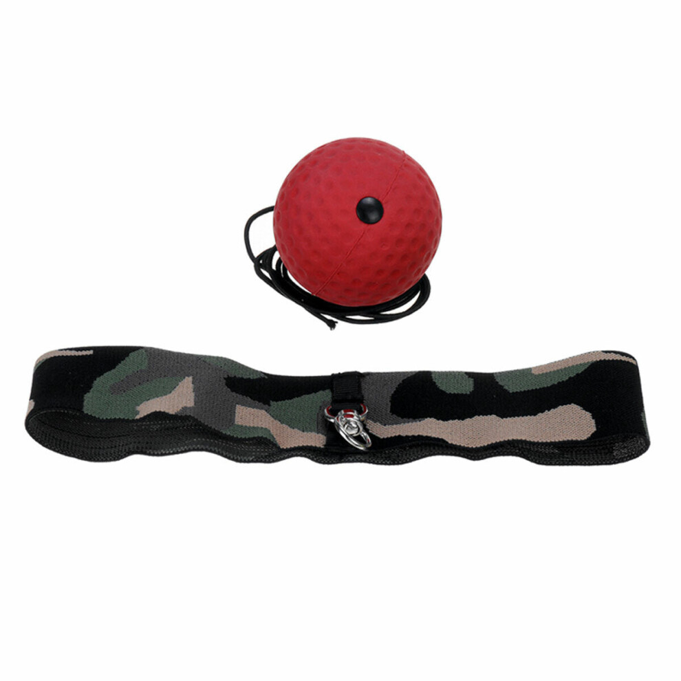 (Red) Boxing Speed Ball Boxing Reflex Ball Exercise Coordination with Headband Improve Reaction Gym Training Punching Workout Bag