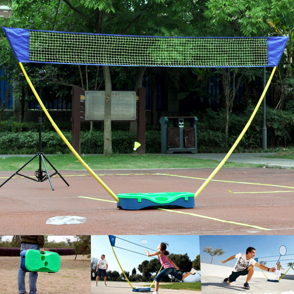 3 in 1 Outdoor Sport Badminton Tennis Volleyball Net Portable Stand Battledore Set