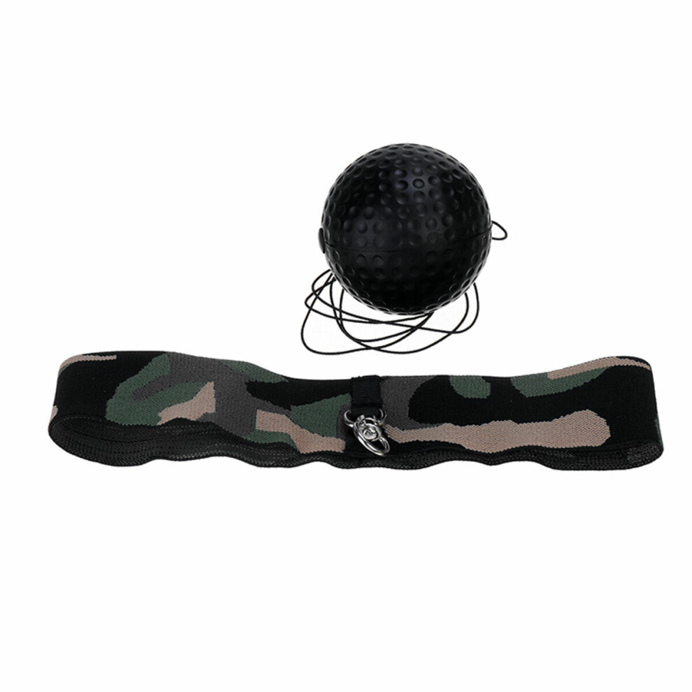 (Black) Boxing Speed Ball Boxing Reflex Ball Exercise Coordination with Headband Improve Reaction Gym Training Punching Workout Bag