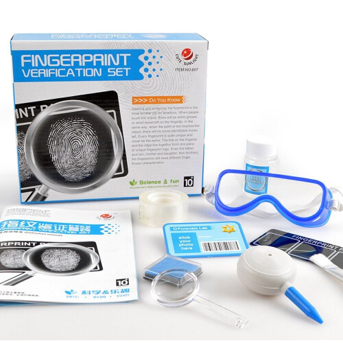 Children's DIY Forensic Science Experiment Fingerprint Verification Educational Set Indoor Toys 1