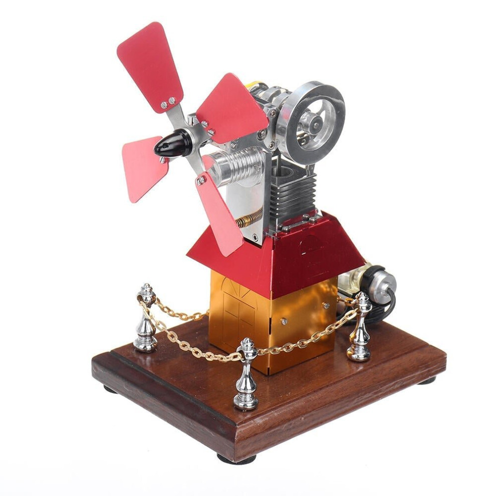 High Speed Stirling Engine Windmill Fan Propeller External Combustion Engine Model Decor Gift