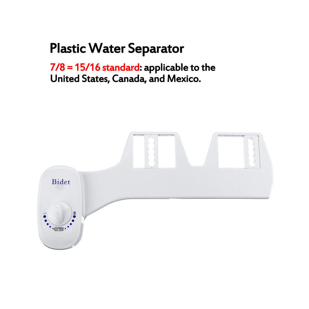 (7/8 Inch) Bidet White Double-head Attachment Portable Manual Plastic Toilet