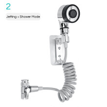 (Black) Bathroom Wash Face Basin Water Tap External Shower Head HandHeld Bidet Sprayer Jet Diverter Kit Set