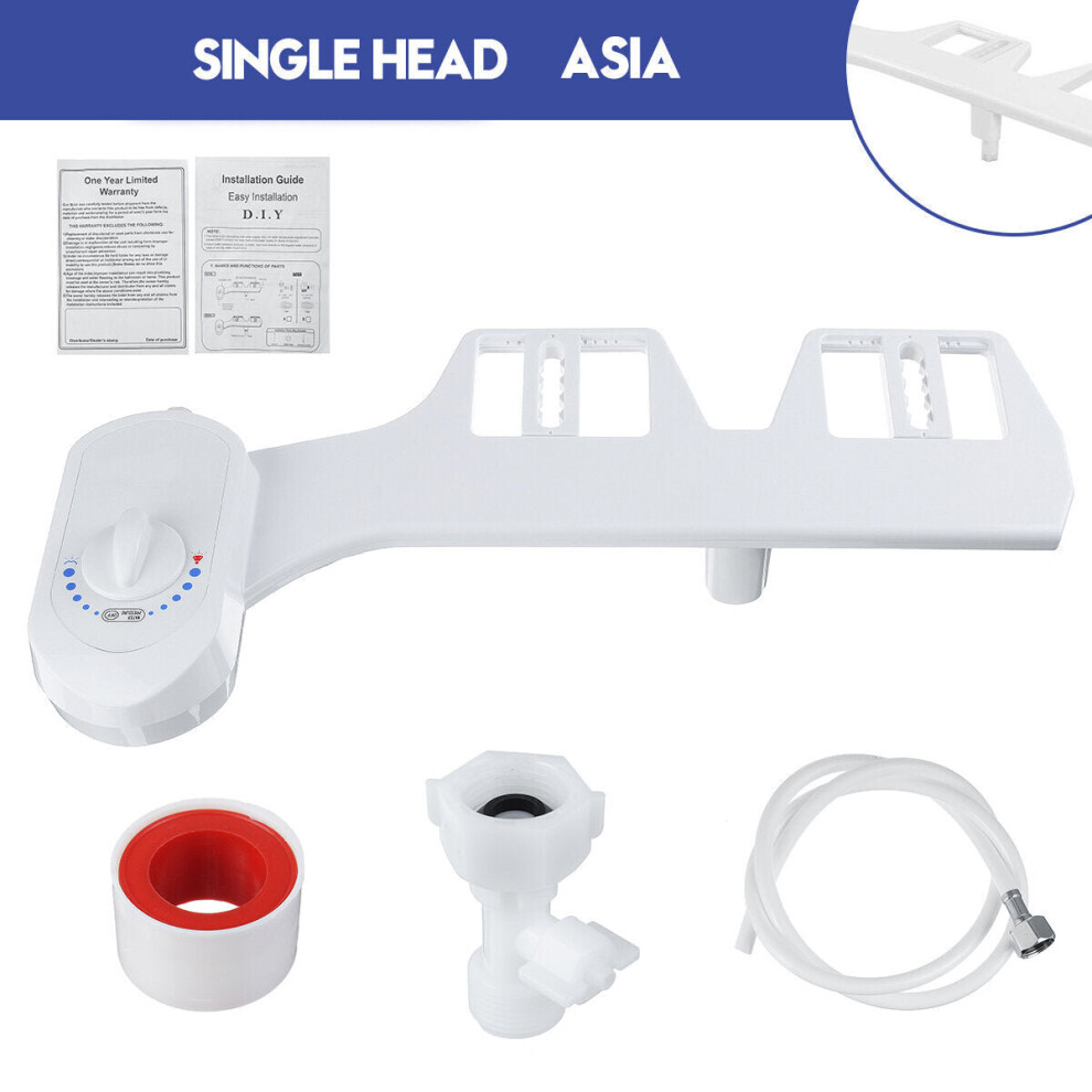 (Double Head North America) 2 Modes Nozzles Toilet Bidet Seat Attachment Water Pressure Spray Non-Electric