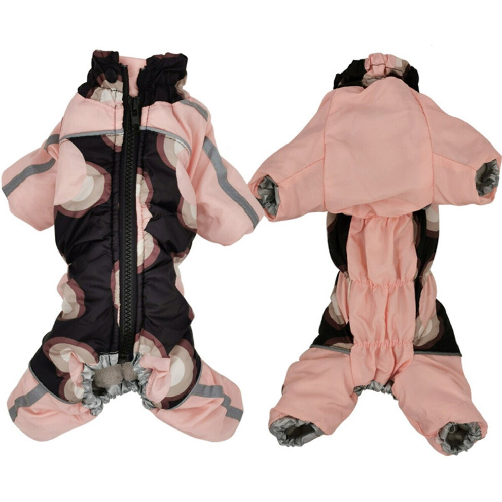 (Pink, 16) Waterproof Pet Dog Warm Padded Vest Coat Clothes Puppy Winter Jacket Apparel