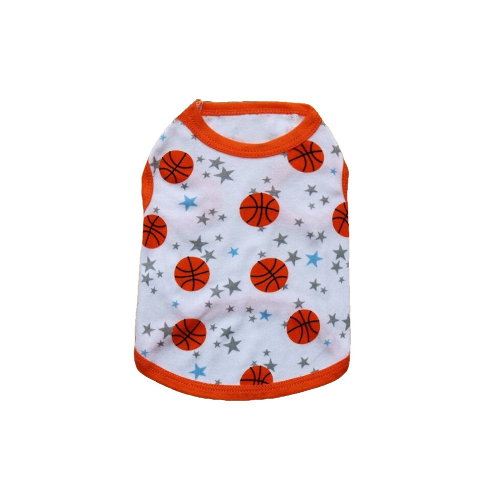 (Red, M) Pet Dog Cotton Sport Spirit Clothes Cute Small Dog Clothes Teddy Pet T Shirt Vest