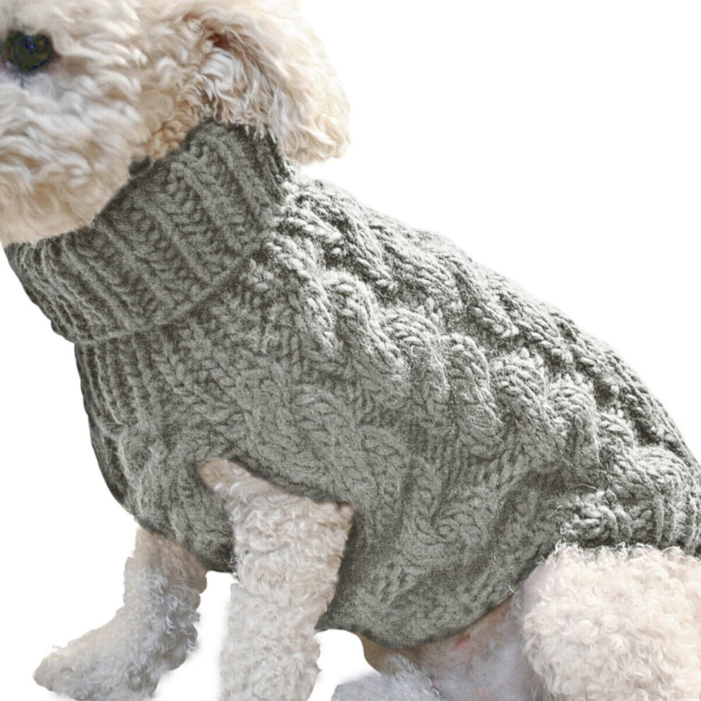 (Grey, XL) Pet Vest Jacket Pet Knit Sweater Dog Cat Puppy Coat Warm Clothes