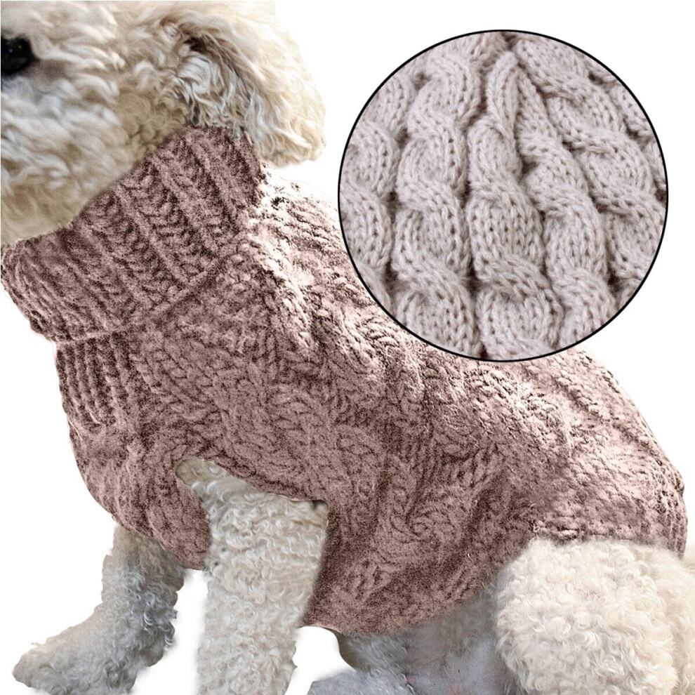 (Beige, XL) Pet Vest Jacket Pet Knit Sweater Dog Cat Puppy Coat Warm Clothes