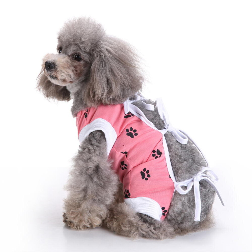 (M) Pet Dog Clothes Vest Care Dog Jumpsuit For Postoperative Nursing Care Skin Protect