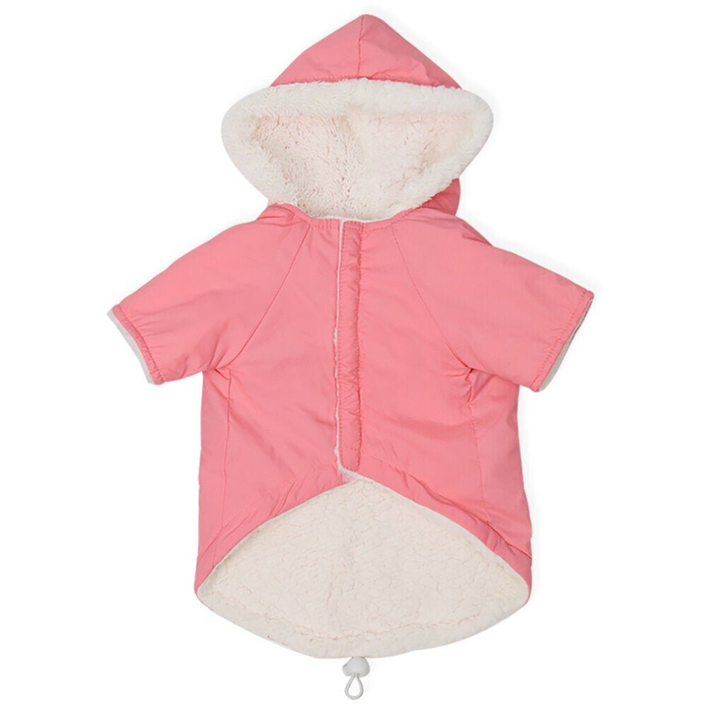 (Pink, L) Adjustable Windproof Warm Dog Clothes Close-fitting Design Upgrade Polyester Taffeta Material Multi Colors Size Is Optional