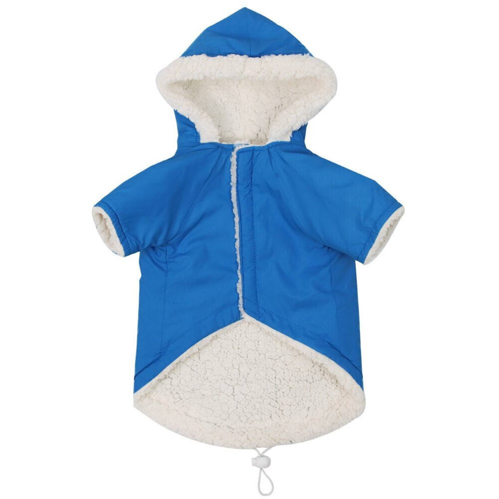 (Blue, S) Adjustable Windproof Warm Dog Clothes Close-fitting Design Upgrade Polyester Taffeta Material Multi Colors Size Is Optional