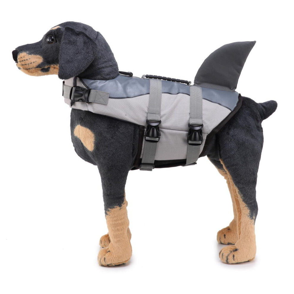 (L) Dog Life Jacket Pet Life Vest Saver for Swimming Boating Dog Floatation Life Preserver Coat Safety