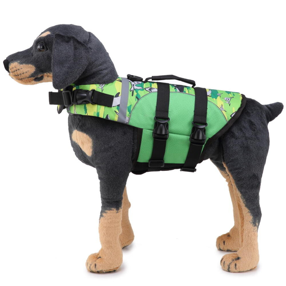 (L) Dog Coats Jackets Life Jacket Safety Clothes for Pet Vest Summer Saver Swimming Pet Swimsuit