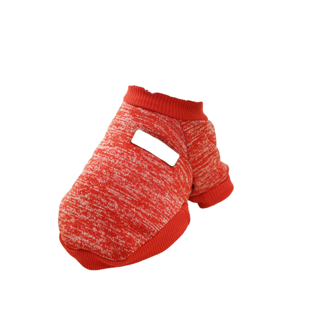 (Red, L) Dog Clothes Warm Puppy Outfit Pet Jacket Coat Winter Dog Clothes Soft Sweater Clothing