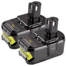 (2xBatteries Only) 6.0Ah P108 P102 Replacement for Ryobi One+ Plus Battery 18V Lithium + P117 Charger for Ryobi 18v Lithium Battery 18V P108 P107 Charger with 260051002