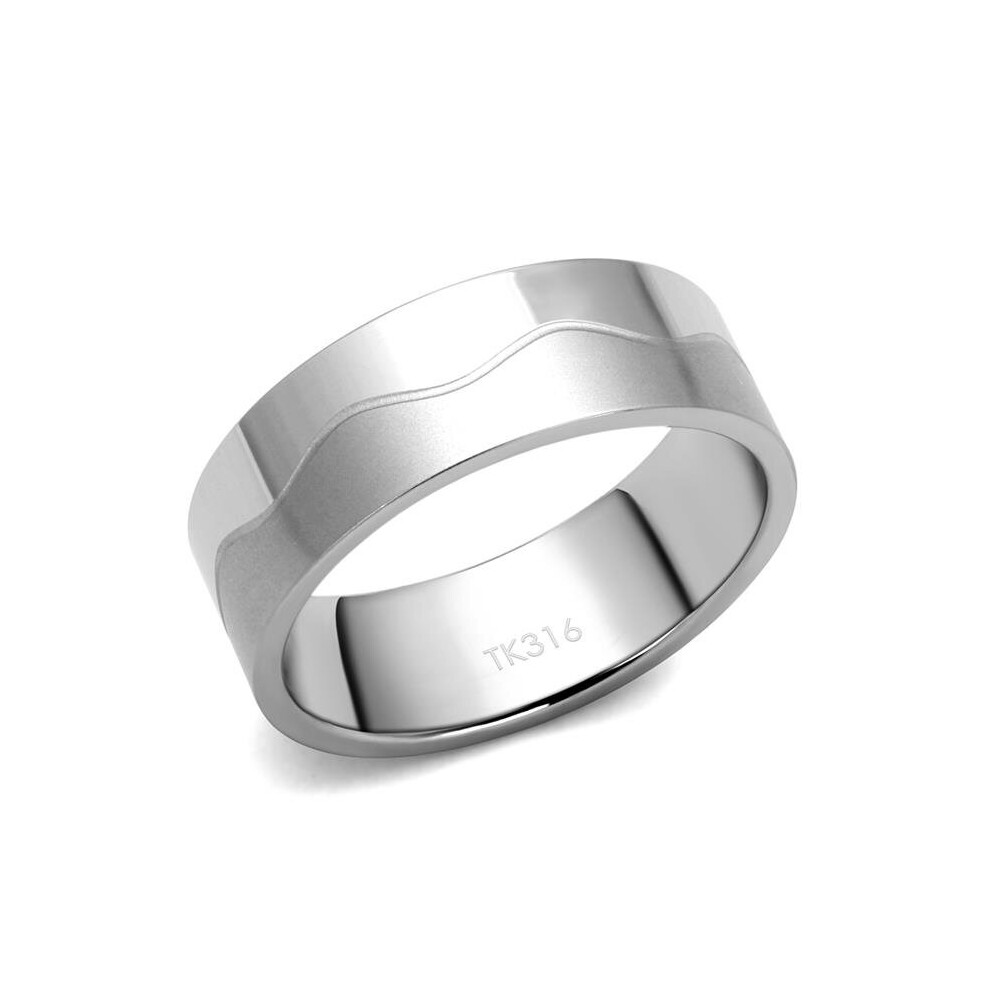 Photos - Ring Alamode TK2918-13 Men High Polished Stainless Steel  with No Stone in No Stone - Size 13