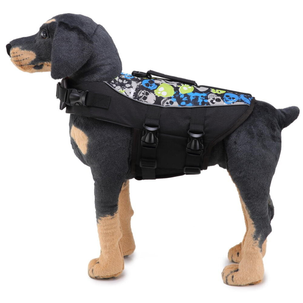 (M) Pet Dog Swimwear Vest Life Jacket For Dogs Labrador Dogs Jackets Clothes Safety Pet Swimsuit