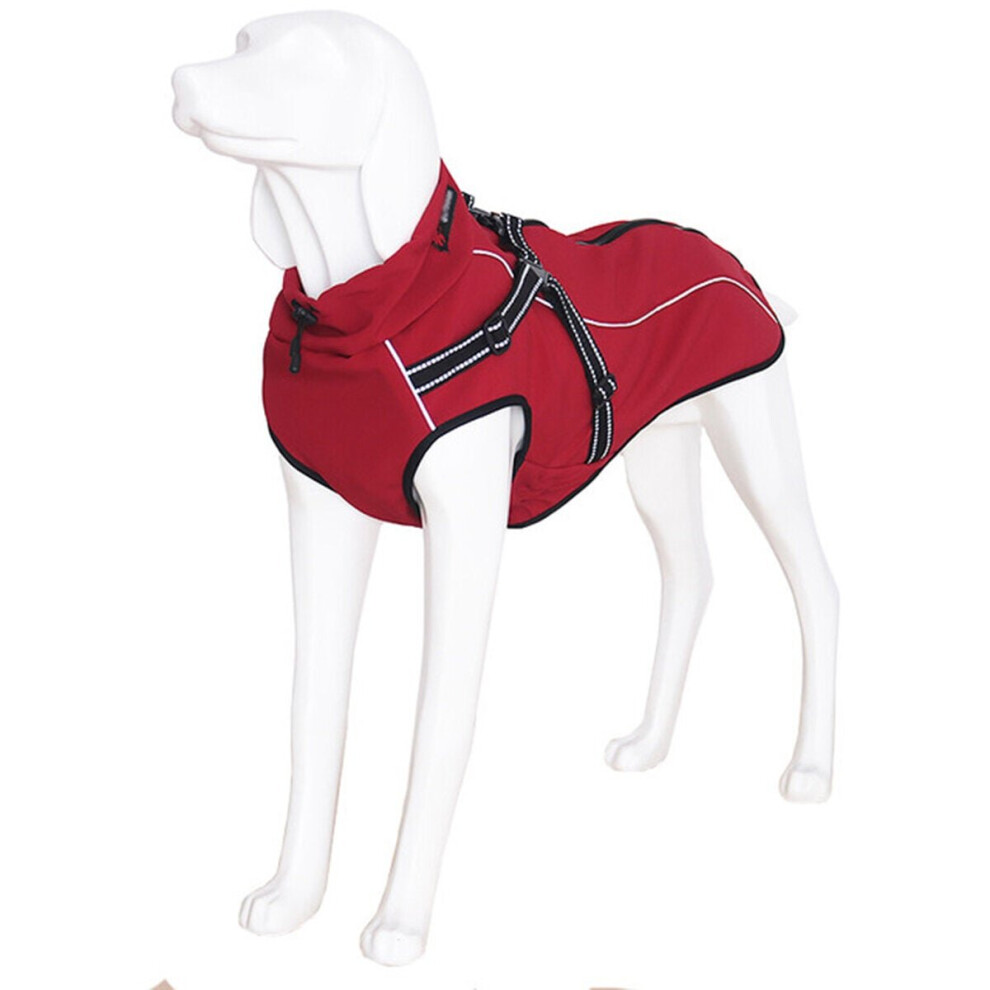 (Red, XS) Waterproof Dog Jacket Reflective Large Clothes Coats Winter Warm Outdoor Suit