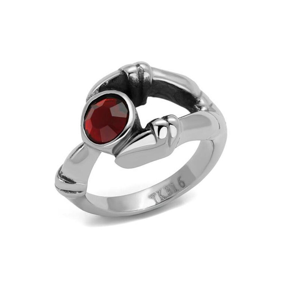 Photos - Ring Alamode TK1970-13 Men High Polished Stainless Steel  with Top Grade Crystal in Siam - Size 13