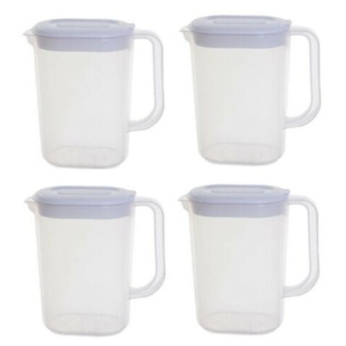 (1) 1.5 LITRE CLEAR PLASTIC FRIDGE DOOR JUG PITCHER CONTAINER FOR JUICE WATER MILK