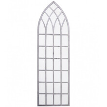 mirror church window 140 cm steel white/grey