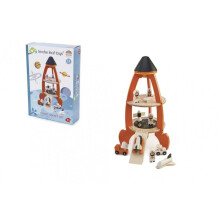 Brinquedo de madeira - TENDER LEAF TOYS - Foguete Cósmico - Multicolorido - Madeira de borracha - 3 astronautas e acessórios
