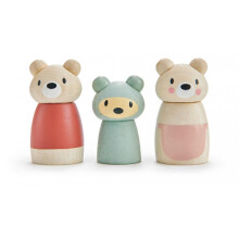 Tender Leaf Toys Brengeschichten Holzpuppenhaus-Zusatzpuppen-Spielset, 3-teilige Figuren, Brenfamilie fr Kinder inspiriert zu endlosem, fant
