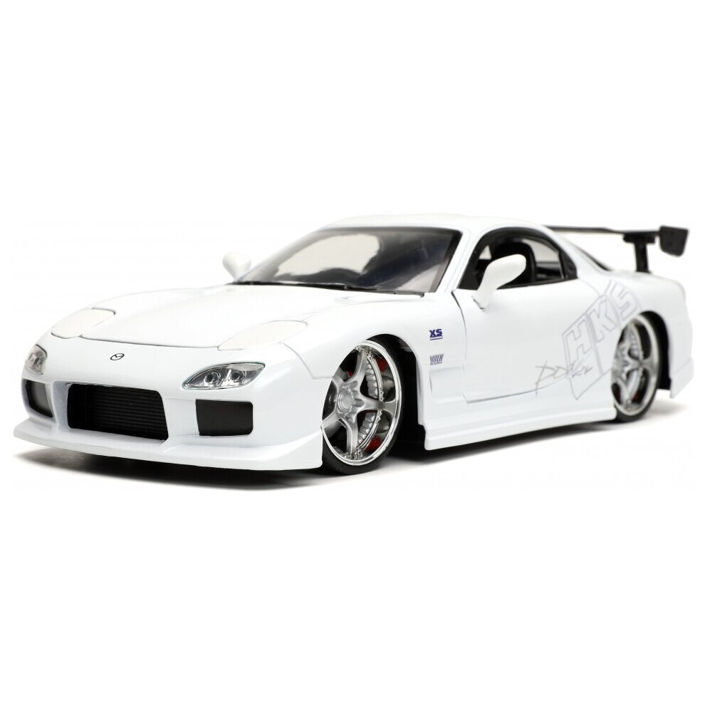 car Fast & Furious 1993 Mazda RX-7 1:24 die-cast white