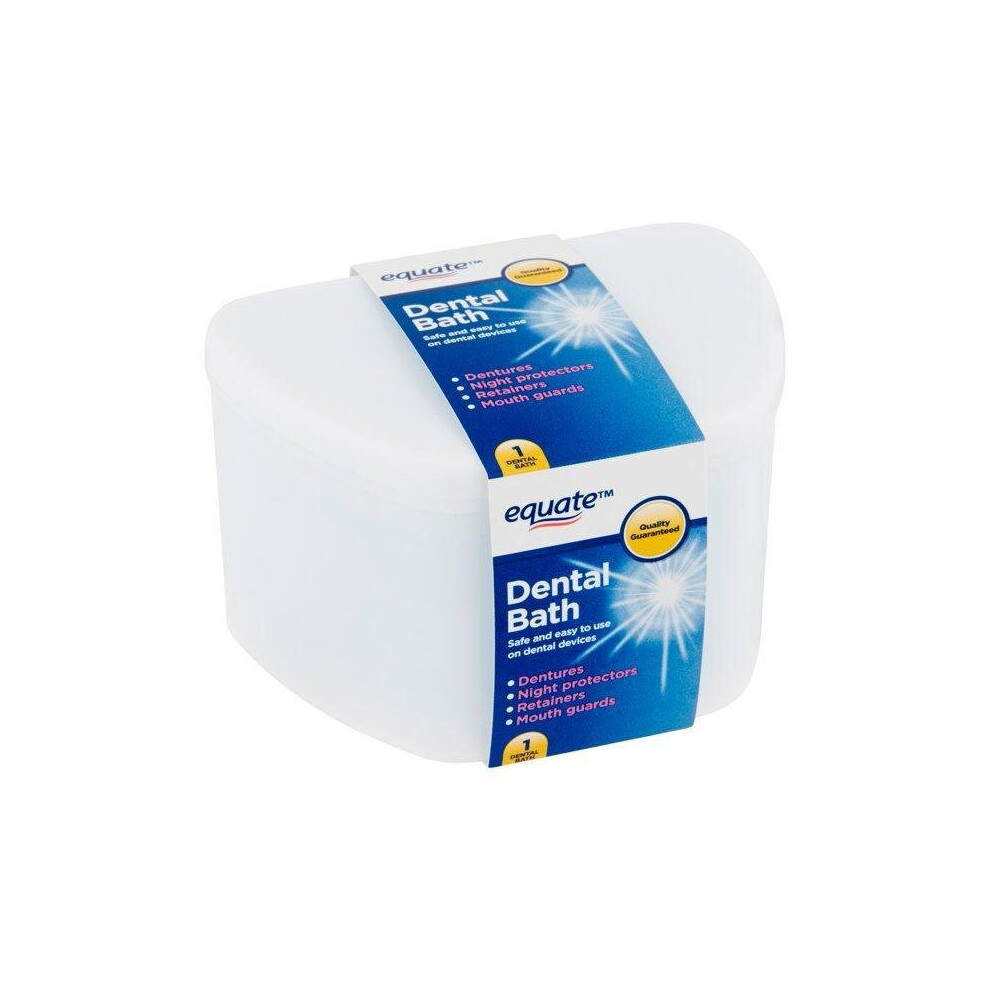 Equate Dental Bath For Dentures, Retainers, And Mouth Guards, 1 Count
