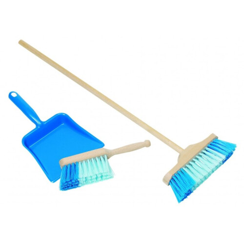 Children & Hand Brush Sweeper And Look Blue