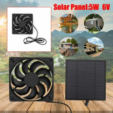Solar Panel Powered Fan Mini Ventilator For Greenhouse Pet/Dog House