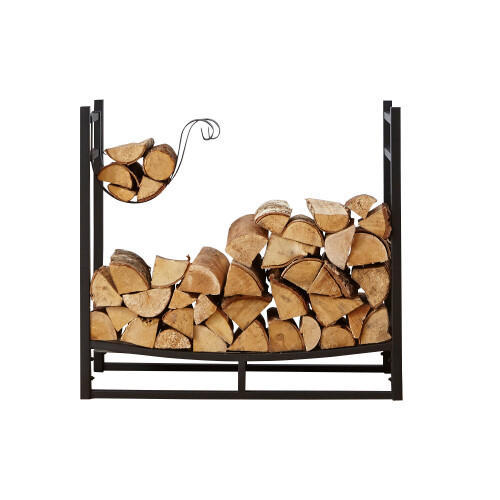 NEO Neo Black Firewood Log Rack With Hooks 1
