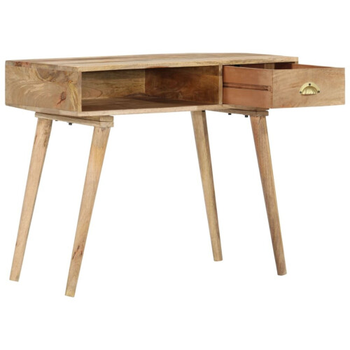 VidaXL vidaXL Solid Mango Wood Console Table 90cm Indoor Entryway Table Hallway Desk 2
