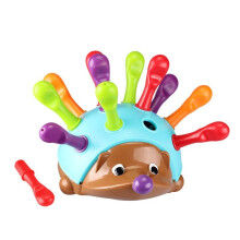 (Blue) Little Hedgehog Plug-In Toy Early Education Baby Concentration Training Toys