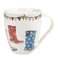 (Wellies) The Caravan Trail Festival CARAVANS Fine China 400ml Oak Mug