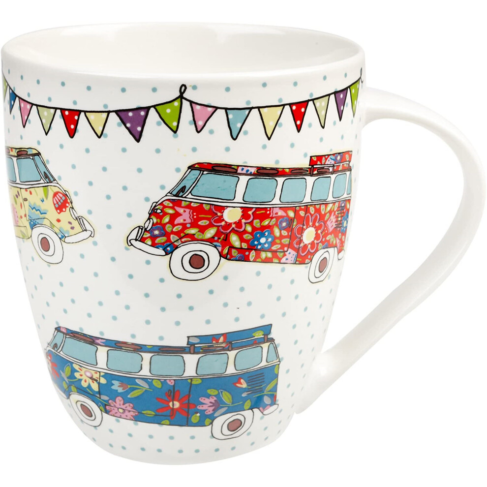 (Campers) The Caravan Trail Festival CARAVANS Fine China 400ml Oak Mug