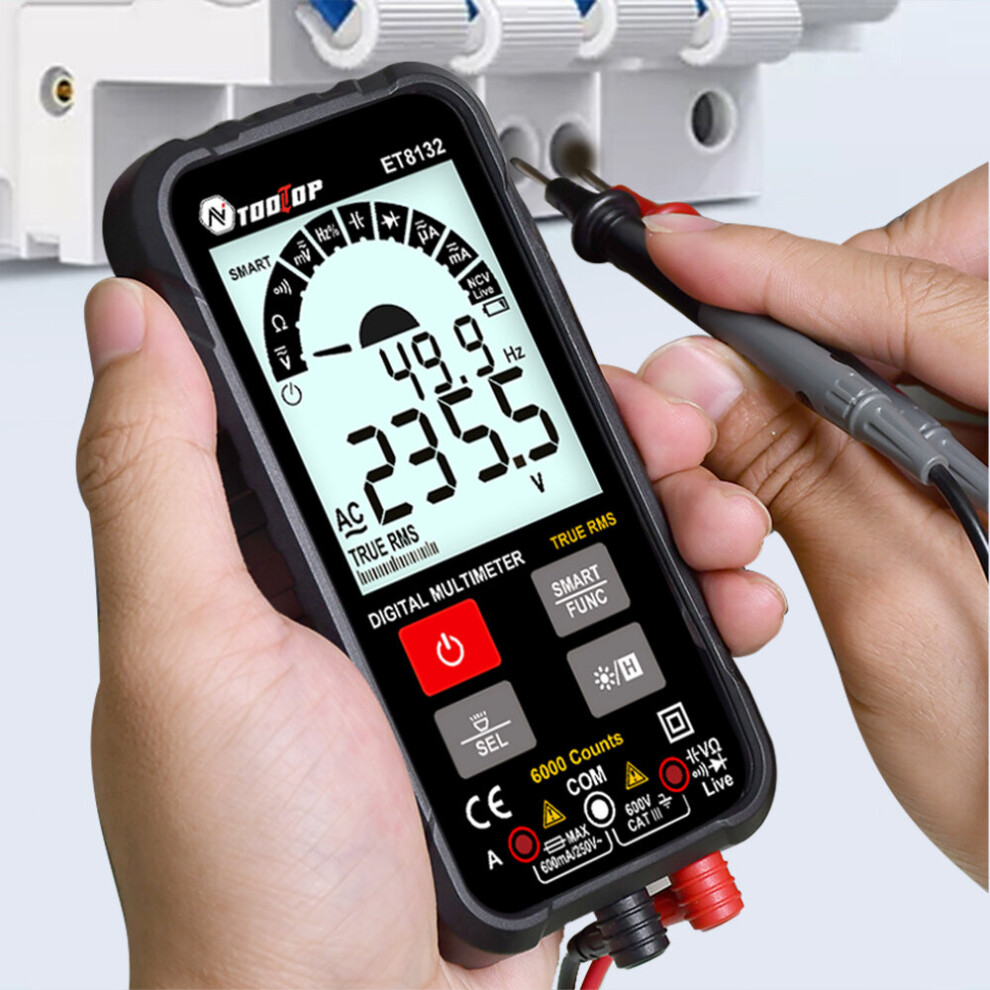 New Tooltop Et8132 600V Ture Rms Smart Digital Multimeter Automatic Measurement Current Voltage Ohm Capacitance Hz Ncv Test Intelligent Pho 623414397575