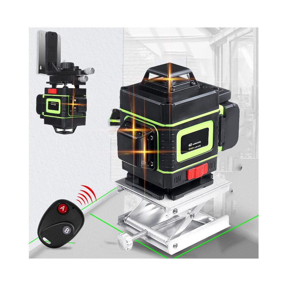 New 360 Rotary 3D 16 Line Self Leveling Laser Level Measure With Wall Bracket + Remote 729601516689