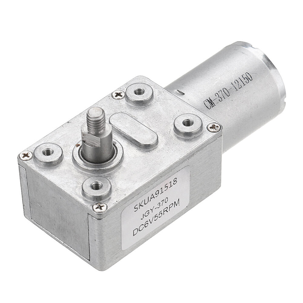 New Machifit Jgy370 Worm Gear Motor Dc 6V 55Rpm Reduction Reversible Self-Locking Motor 623414392686
