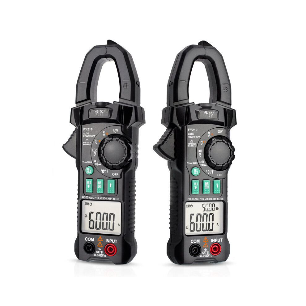 New Fuyi Fy219 Double Display Ac/Dc True Rms Digital Clamp Meter Portable Multimeter Voltage Current Meter Inrush Current V.f.c Frequency 623414398480