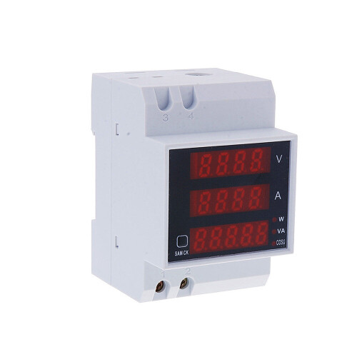 New D52-2048 Digital Energy Meter LED Active Power Factor Multi
