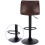 Dark Brown Adjustable Set of 2 Bar Stools UK Modern Design Best 8
