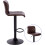 Dark Brown Adjustable Set of 2 Bar Stools UK Modern Design Best 7