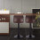 Dark Brown Adjustable Set of 2 Bar Stools UK Modern Design Best 6